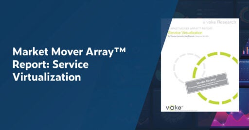 Martket Mover Array(TM)-Bericht: Servicevirtualisierung. Kleines Bild der Titelseite des Berichts.