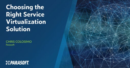 How to Choose the Right Service Virtualization Solution with connectivity graphic on right