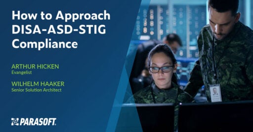 How to Approach DISA-ASD-STIG Compliance and image of man and woman working on computer