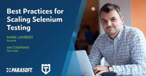 Best Practices for Scaling Selenium Testing with image of man typing on his computer on right
