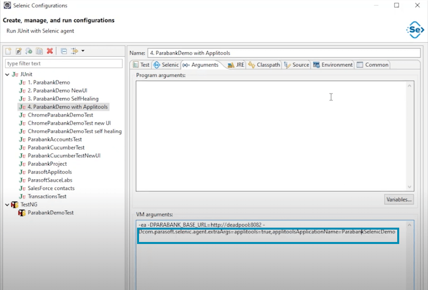 Image Parabank Demo with Applitools