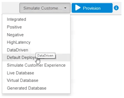 Captura de pantalla de la configuración preestablecida en el Administrador de entorno de SOAtest.