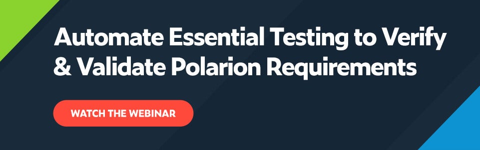 Seminario web: Automatice las pruebas esenciales para verificar validar los requisitos de Polarion