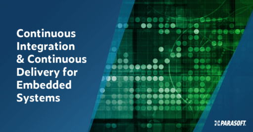 Continuous Integration & Continuous Delivery for Embedded Systems with green dotted graphic on right