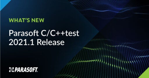 What’s New in the Parasoft C/C++test 2021.1 Release with wave graphic on right