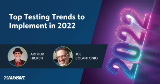 Top Testing Trends to Implement in 2022 with 2022 graphic on right