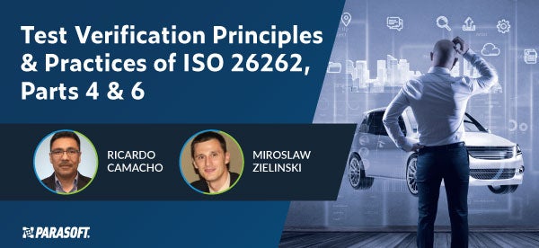 Principios y prácticas de verificación de pruebas de ISO 26262, partes 4 y 6 título del seminario web