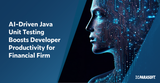 KI-gesteuertes Java-Unit-Testing steigert die Entwicklerproduktivität für Finanzunternehmen mit Gesichtsgrafik rechts