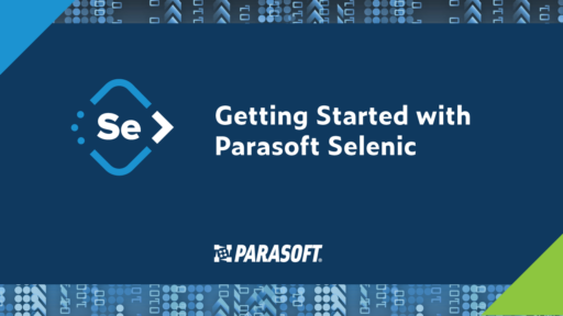 Selenic-Logo links und Text „Erste Schritte mit Parasoft Selenic“ rechts