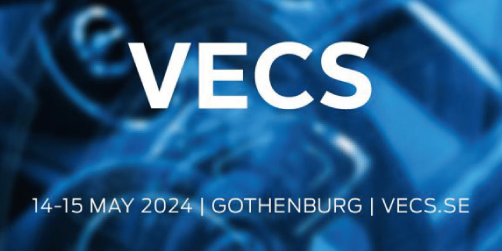 Logo VECS, 14-15 mai 2024 à Göteborg, VECS.SE