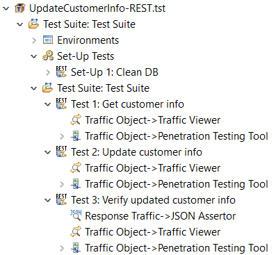 Screen capture of Parasoft SOAtest preparing the scenario for security adding a penetration testing tool. Screen capture of Parasoft SOAtest preparing the scenario for security adding a penetration testing tool.