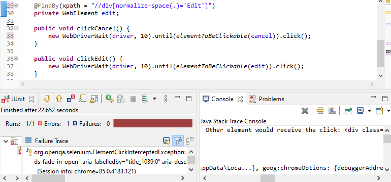 Exception Due to Loading Overlay Exception Due to Loading Overlay
