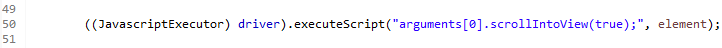 Tips for Testing Salesforce Enterprise Apps JavaScript command for Selenium test to scroll to element further down the page.