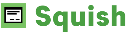 Squish logo for automated UI tests Logo of Squish written in green with an icon of graphical user interface (gui) window to the left